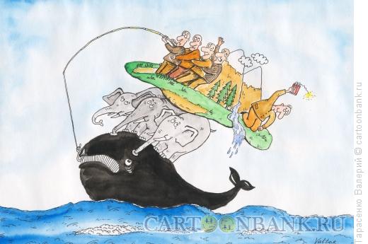 Карикатура: На рыбалке, Тарасенко Валерий