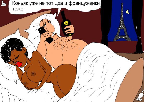 Карикатура: Звонок другу, Валерий Каненков