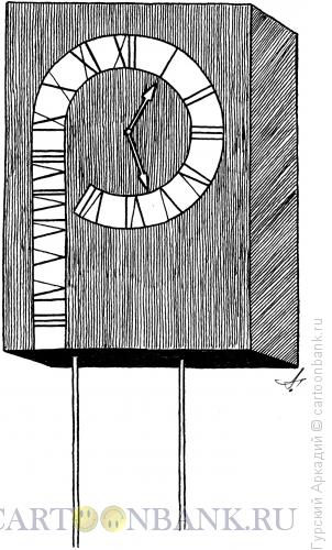 Карикатура: часы настенные, Гурский Аркадий