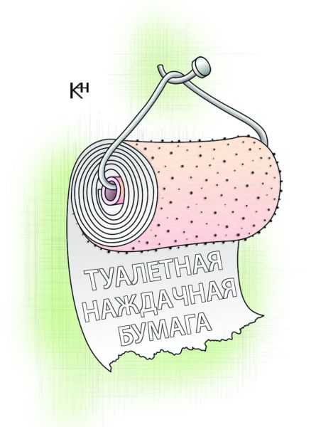 Карикатура: Туалетная наждачная бумага, Александр Кузнецов