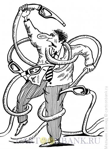 Карикатура: Лаокоон современный, Мельник Леонид
