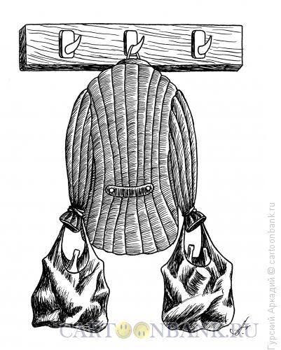 Карикатура: фуфайка на вешалке, Гурский Аркадий