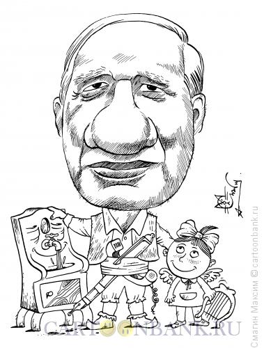 Карикатура: Чуковский Корней Иванович, Смагин Максим