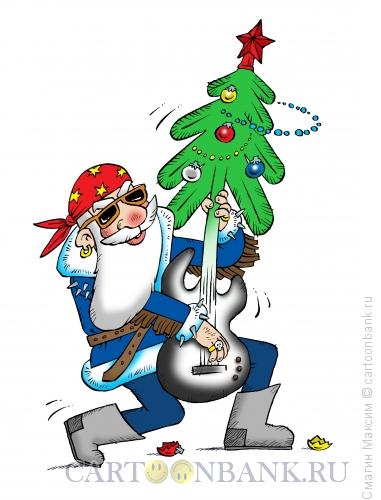 Карикатура: Новогодний рок-н-ролл, Смагин Максим