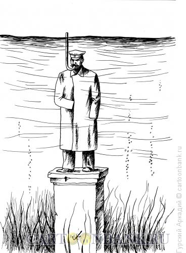 Карикатура: Памятник Сталину, Гурский Аркадий