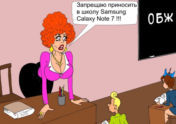 Карикатура: Опасная модель, Валерий Каненков