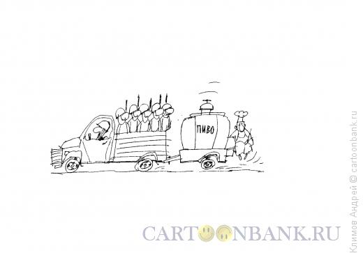 Карикатура: Пиво бочковое, Климов Андрей