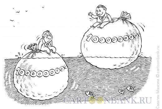 Карикатура: Деньги на плаву, Смагин Максим