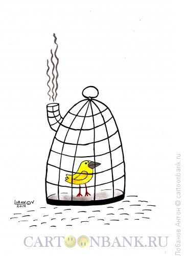 Карикатура: Птичка, Лобанов Антон