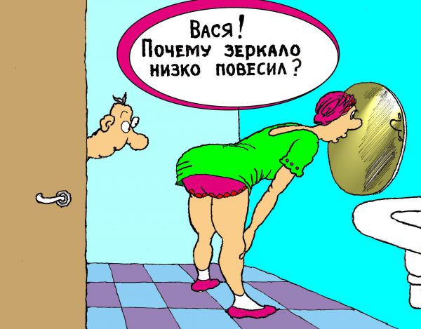 Карикатура: Зеркало, Николай Кинчаров