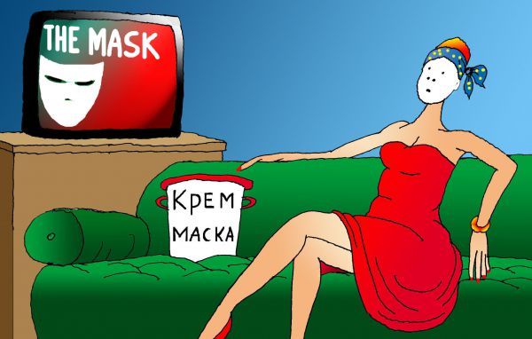 Карикатура: Начинается просмотр фильма, Николай Кинчаров