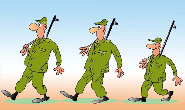 Карикатура: Ранжир оружием украшен, Николай Кинчаров
