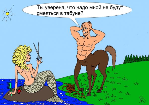 Карикатура: Модная причёска, Валерий Каненков