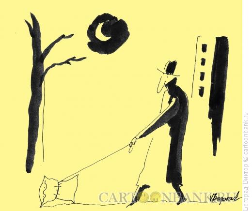 Карикатура: Вечерняя прогулка, Богорад Виктор