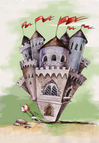 Карикатура: улиточка, Алла Сердюкова