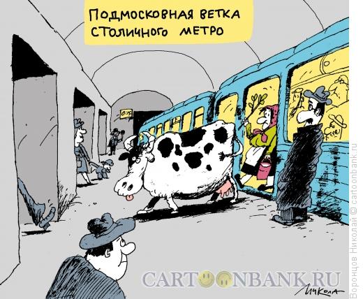 Карикатура: Подмосковная ветка метро, Воронцов Николай