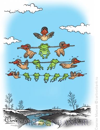 Карикатура: Массовый перелет, Смагин Максим