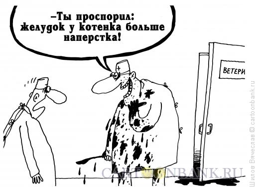 Карикатура: Котенок, Шилов Вячеслав