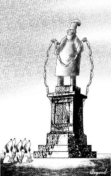 Карикатура: Памятник, Виктор БОГОРАД