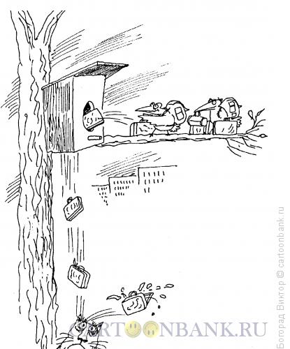 Карикатура: Возвращение из отпуска, Богорад Виктор