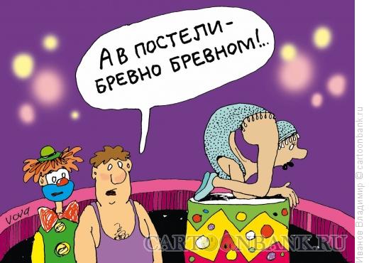 Карикатура: Бревно в постели, Иванов Владимир