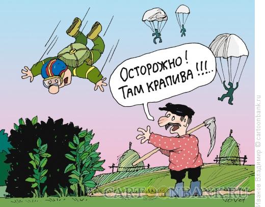 Карикатура: Осторожно - крапива!, Иванов Владимир