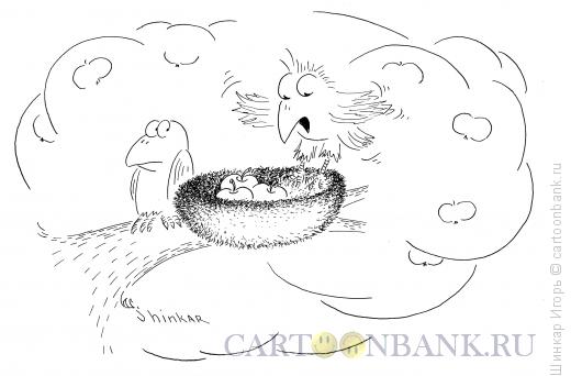 Карикатура: Вороны в саду, Шинкар Игорь