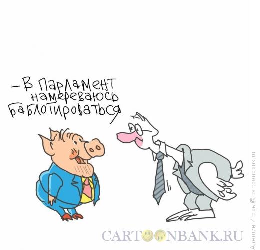 Карикатура: выборы в парламент, Алёшин Игорь