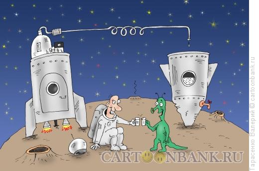 Карикатура: Космический аппарат, Тарасенко Валерий