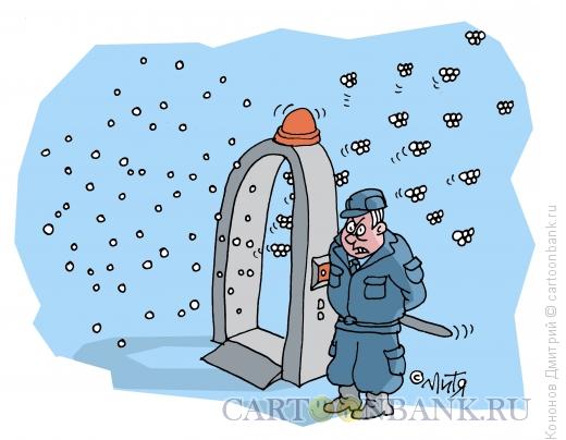 Карикатура: строгий охранник, Кононов Дмитрий