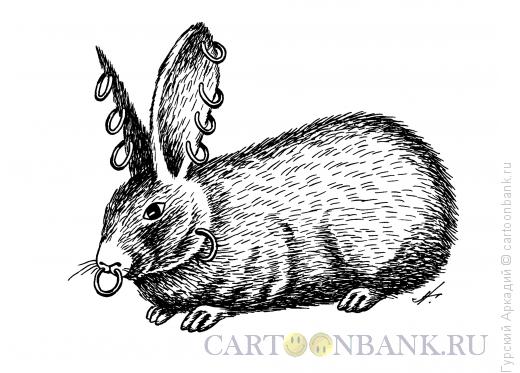 Карикатура: кролик с серьгами, Гурский Аркадий