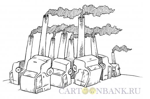 Карикатура: Трубы дымят, Смагин Максим