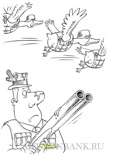 Карикатура: Птичьи бронежилеты, Смагин Максим