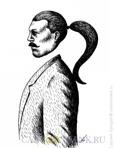 Карикатура: причёска-хвост, Гурский Аркадий