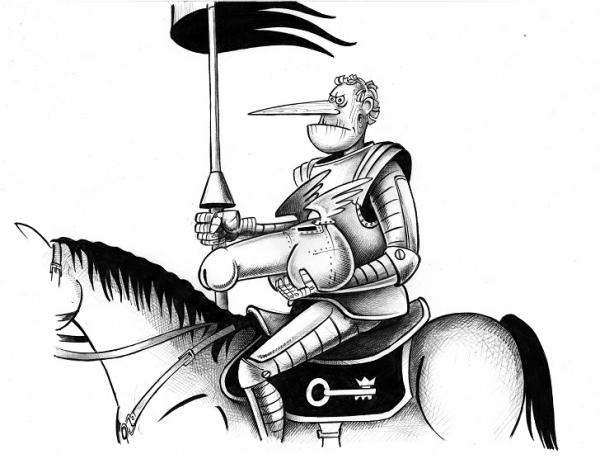 Карикатура: Рыцарь, Сергей Корсун