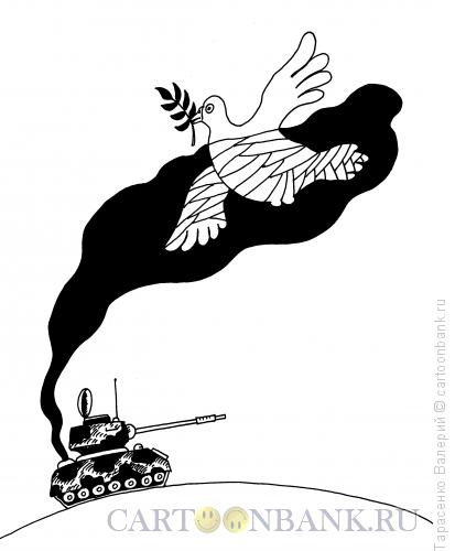 Карикатура: Голубь в черном, Тарасенко Валерий