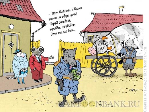 Карикатура: Закон, порядок и взаимопонимание, Сергеев Александр