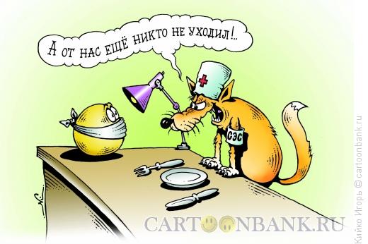 Карикатура: Колобок и СЭС, Кийко Игорь
