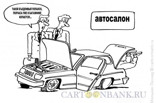 Карикатура: Въедливый покупатель, Мельник Леонид