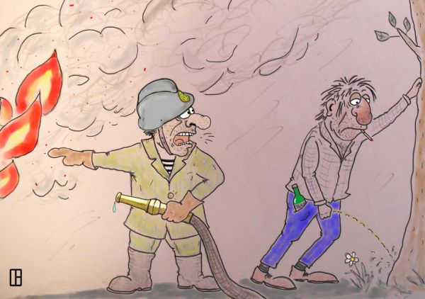 Карикатура: Помогай!, Олег Тамбовцев