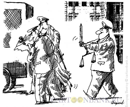 Карикатура: Арест Фемиды, Богорад Виктор