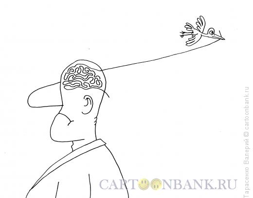 Карикатура: Тонкого ума человек, Тарасенко Валерий