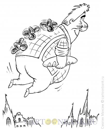 Карикатура: Карлсон потолстел, Смагин Максим