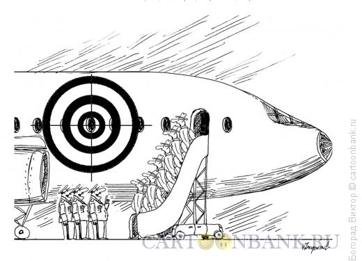 Карикатура: Знак на самолете, Богорад Виктор