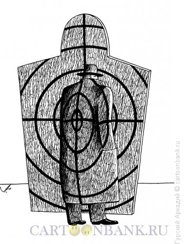 Карикатура: Шпион на фоне, Гурский Аркадий