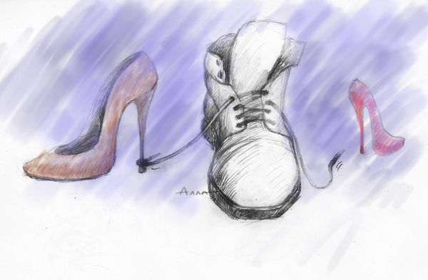 Карикатура: обувь, Сердюкова Алла