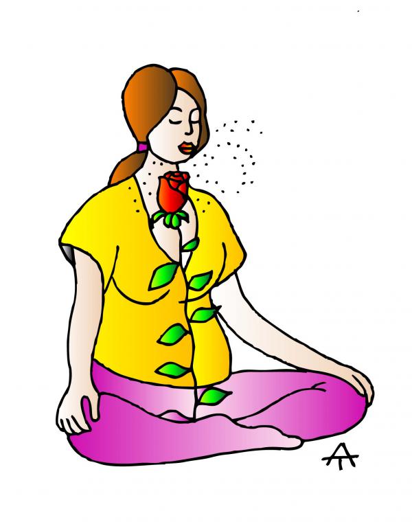 Карикатура: Медитация, Алексей Талимонов