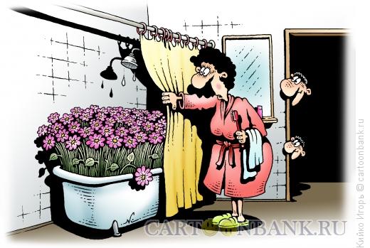 Карикатура: Цветы для мамы, Кийко Игорь