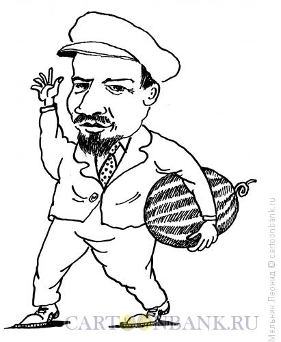 Карикатура: Ульянов (Ленин) Владимир Ильич, Мельник Леонид