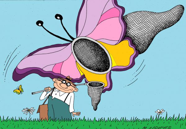Карикатура: бабочки, михаил ларичев
